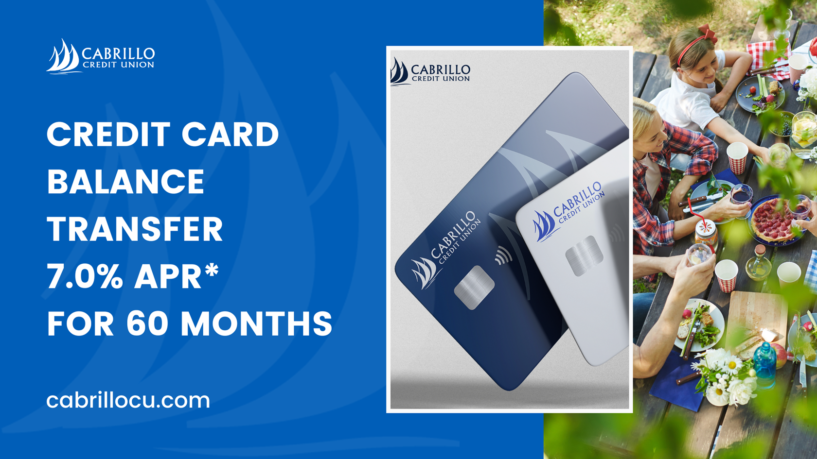 Credit Card Balance Transfer - 7.0% APR* for 60 months